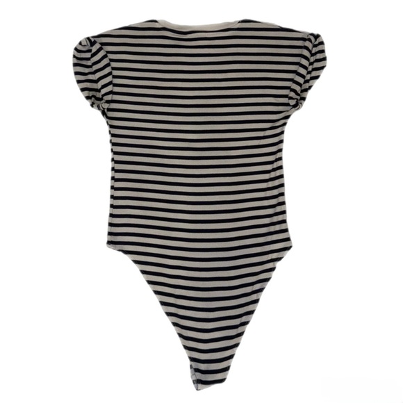 Zara Black and White Striped Bodysuit - Picture 2 of 2